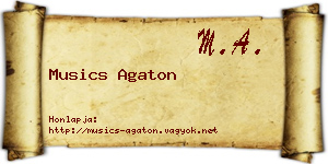 Musics Agaton névjegykártya